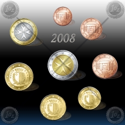 SET kovancev (1 Cent-2€) MALTA 2008